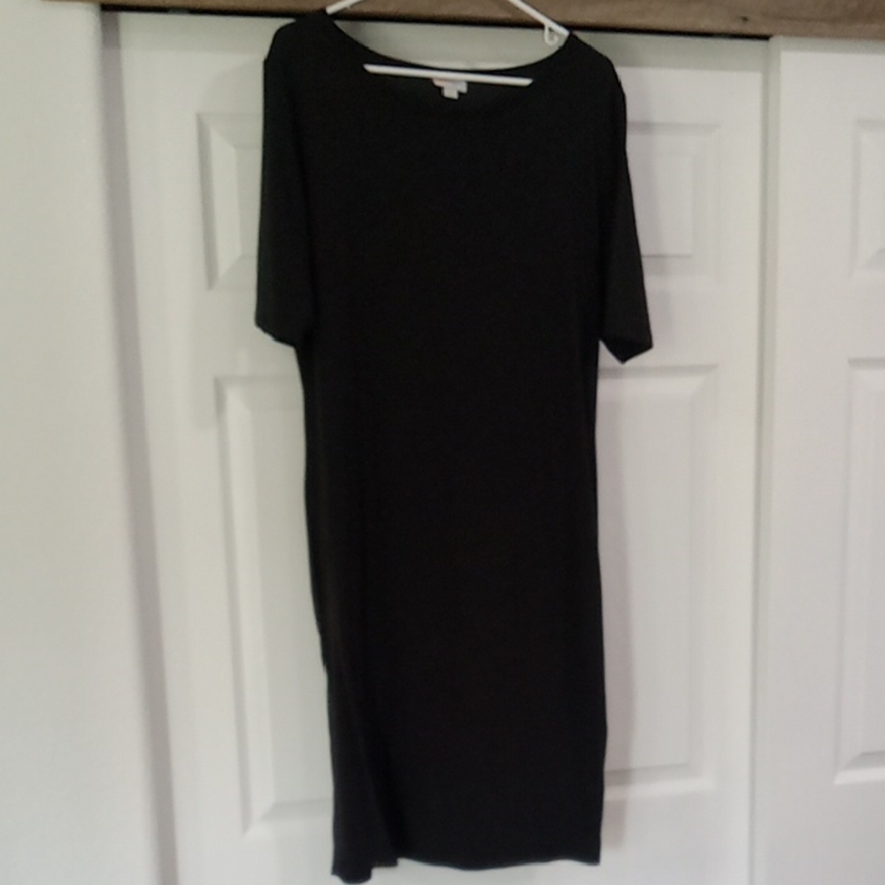 LuLaRoe Black Dress with Elbow Lenth Sleeves